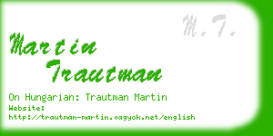 martin trautman business card